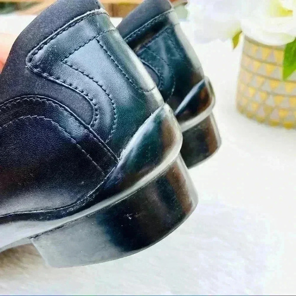 Aravon Black Leather Slip On Comfort Walking Loafer Shoes Size 9B - Picture 11 of 14